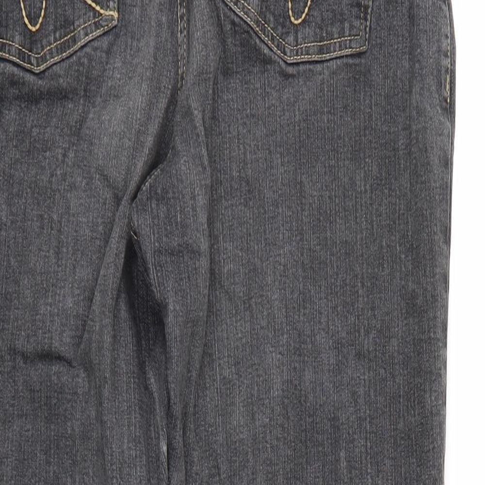 TU Womens Black  Denim Bootcut Jeans Size 16 L28 in