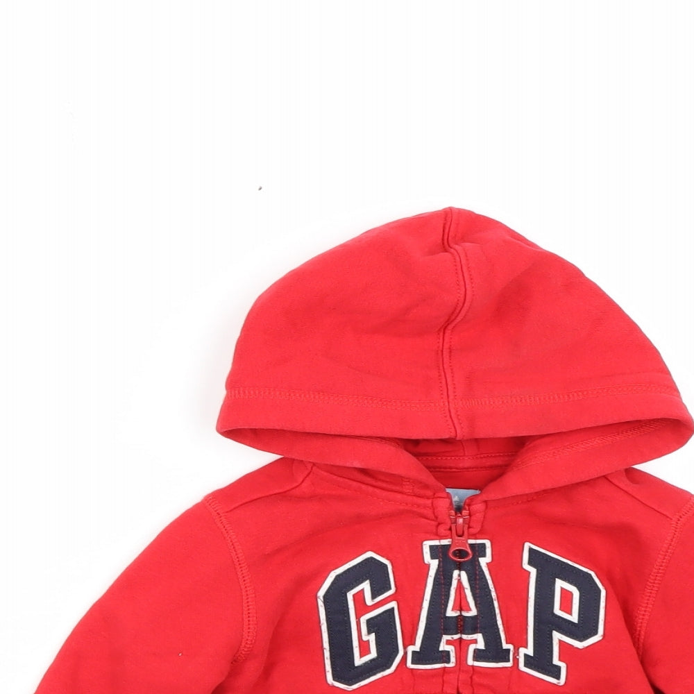 Gap Baby Red   Full Zip Jumper Size 12-18 Months
