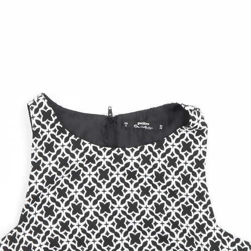 Miss Selfridge Womens Black Argyle/Diamond  Cropped Tank Size 6