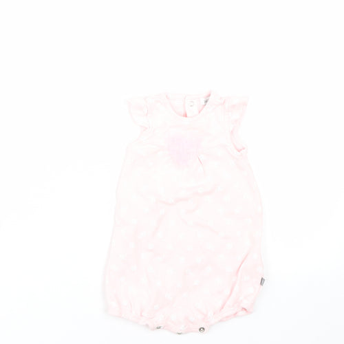 Petti lem Girls Pink Floral  Babygrow One-Piece Size 6-9 Months