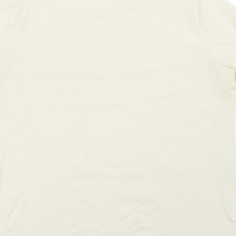 ELVI Womens Beige   Basic T-Shirt Size L