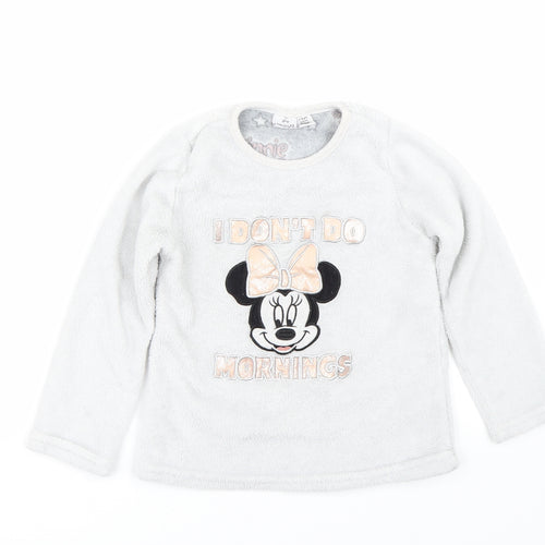 Primark Girls Grey   Top Pyjama Top Size 7-8 Years  - Minnie