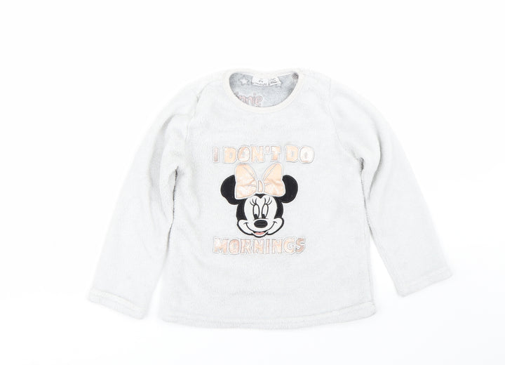 Primark Girls Grey Top Pyjama Top Size 7-8 Years - Minnie