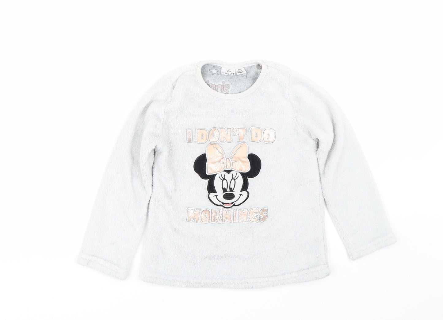 Primark Girls Grey   Top Pyjama Top Size 7-8 Years  - Minnie