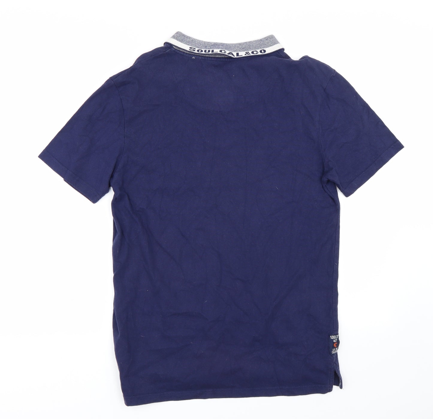 SoulCal&Co Mens Blue    Polo Size M