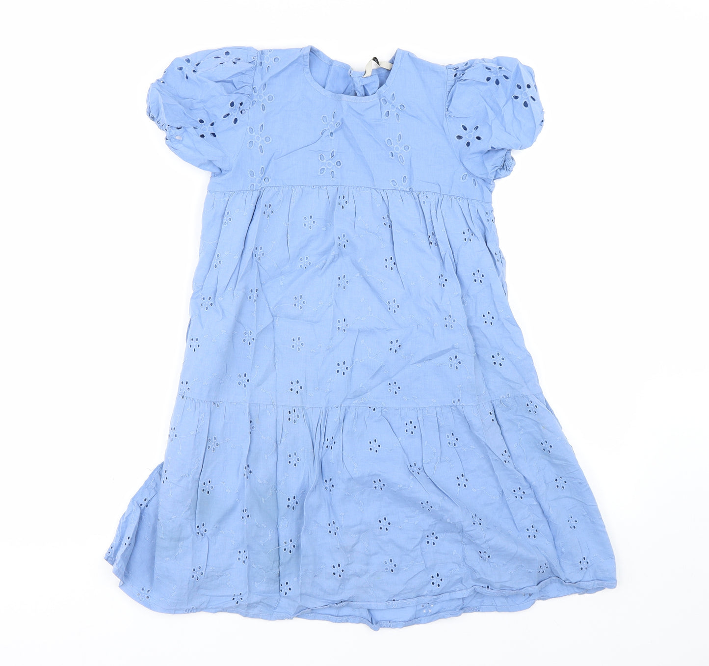 George Girls Blue Floral  T-Shirt Dress  Size 9-10 Years