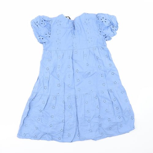 George Girls Blue Floral  T-Shirt Dress  Size 9-10 Years