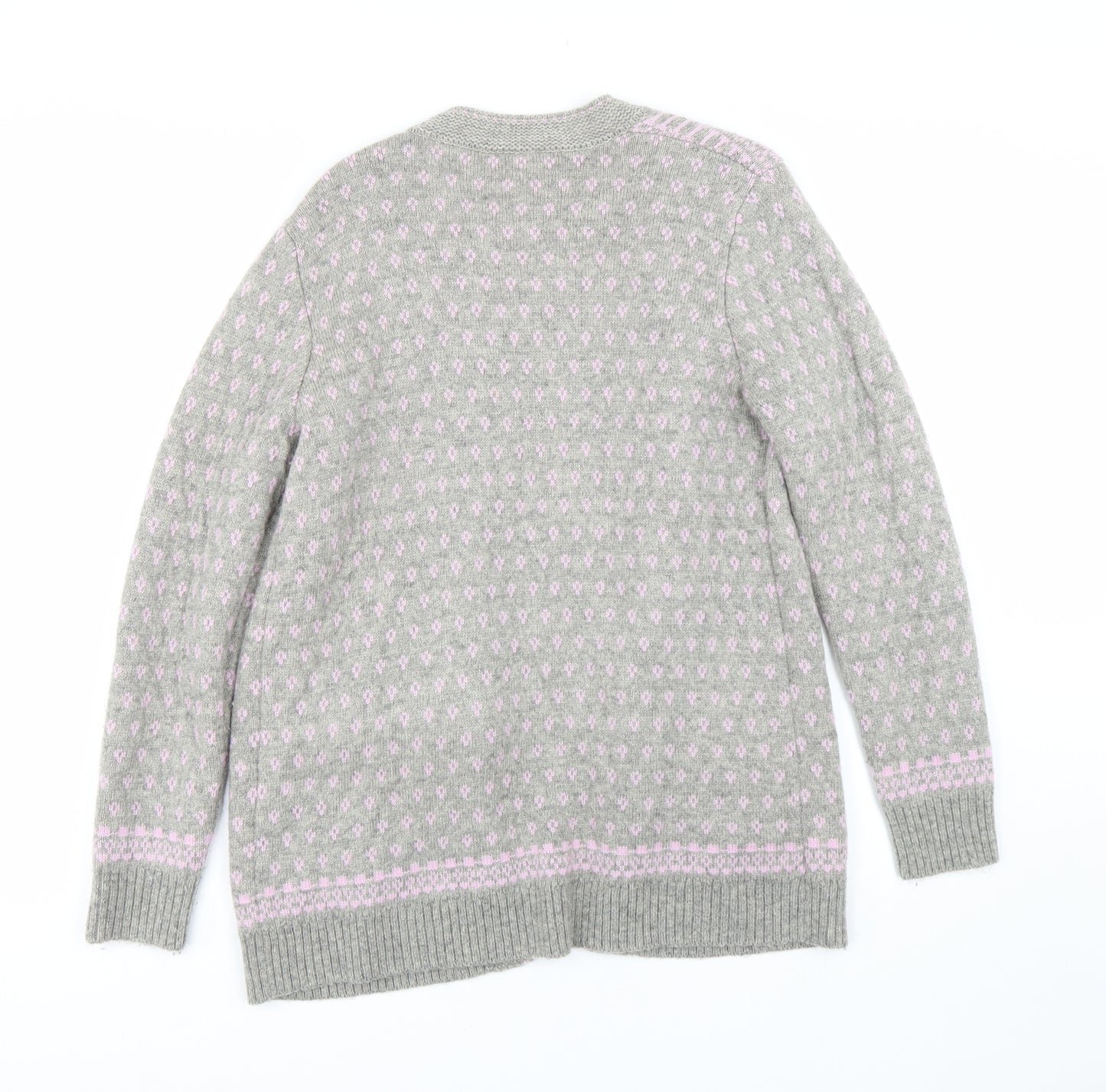 Cotswold Collection Womens Grey Polka Dot  Cardigan Jumper Size M