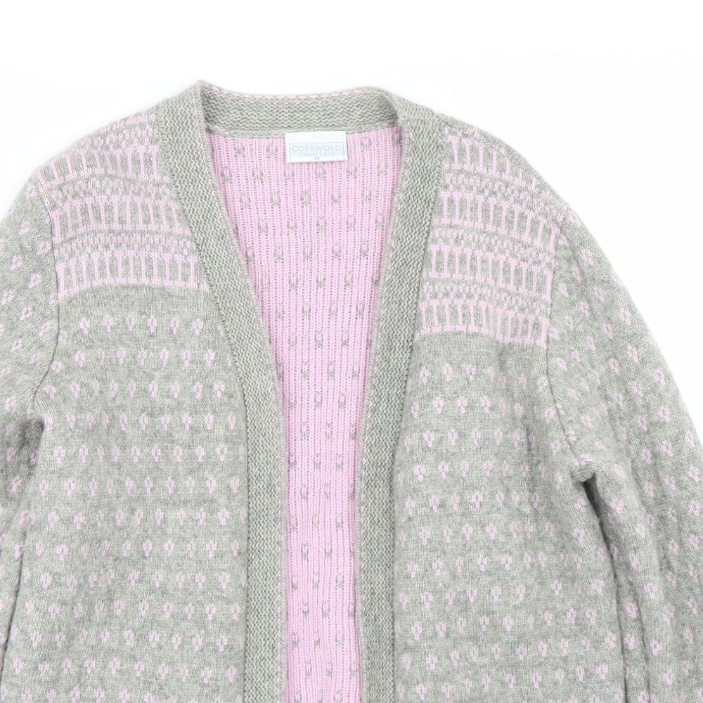 Cotswold Collection Womens Grey Polka Dot  Cardigan Jumper Size M
