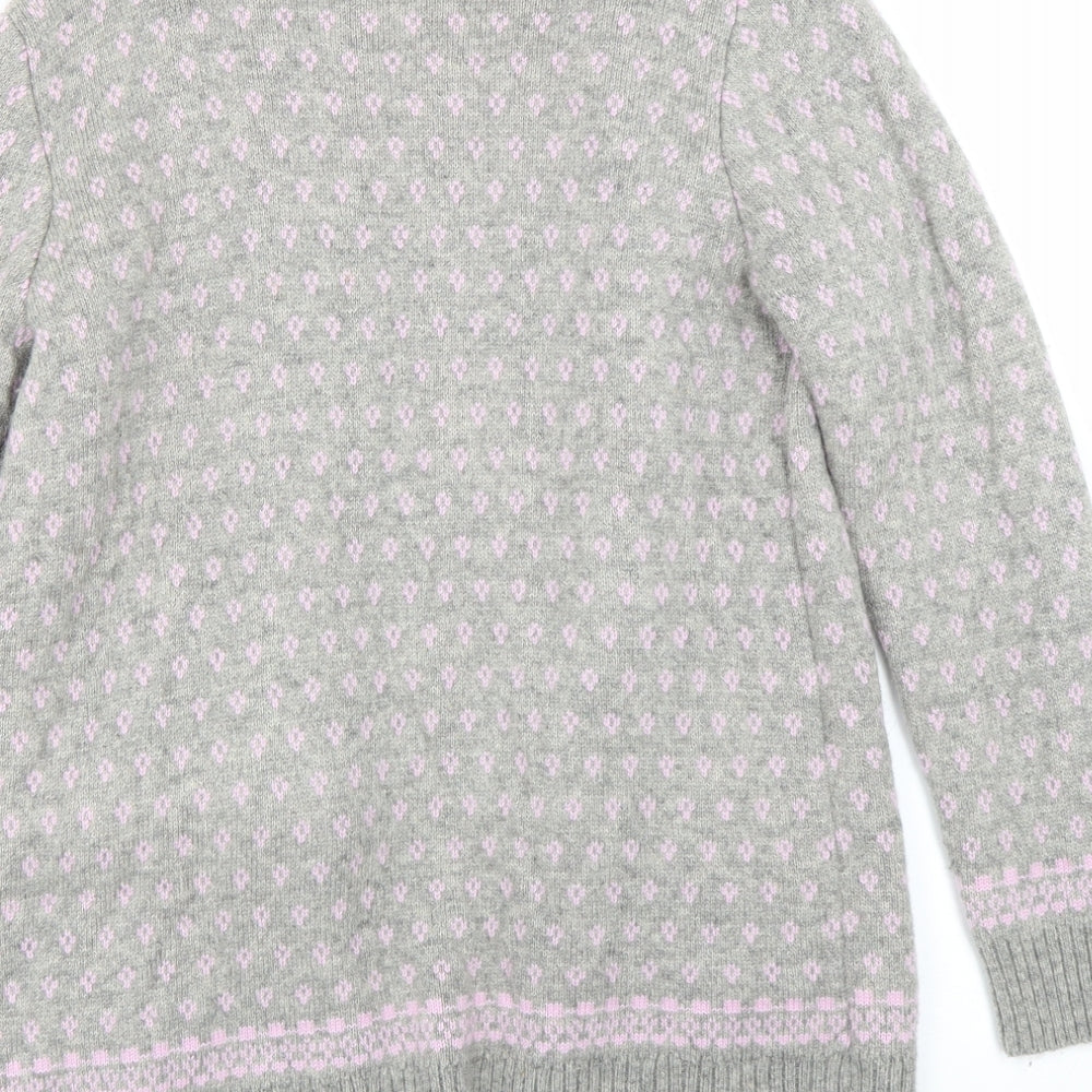 Cotswold Collection Womens Grey Polka Dot  Cardigan Jumper Size M