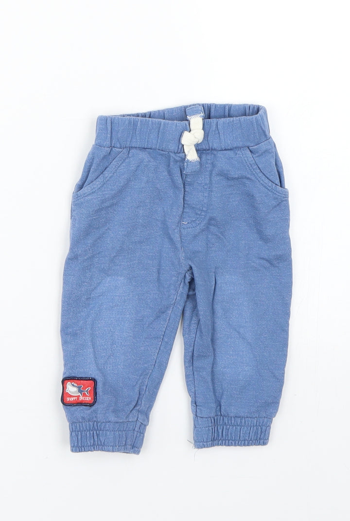 Crafted Boys Blue Sweatpants Trousers Size 6-9 Months