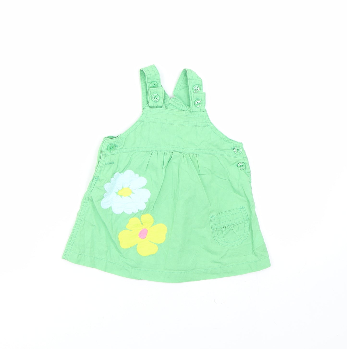 NEXT Girls Green Floral  Tank Dress  Size 3-6 Months