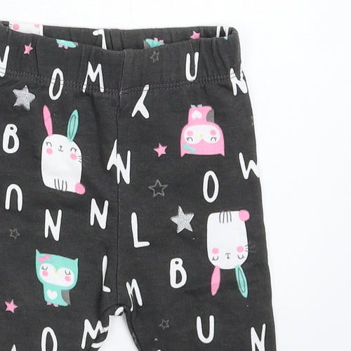 Pep&Co Girls Grey   Jogger Trousers Size 6-9 Months  - Legging