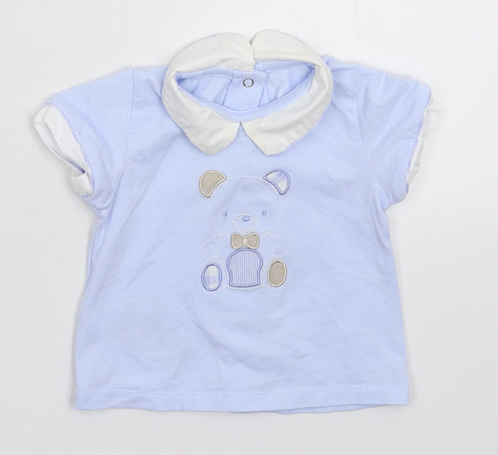 Mayoral Boys Blue Basic T-Shirt Size 0-3 Months