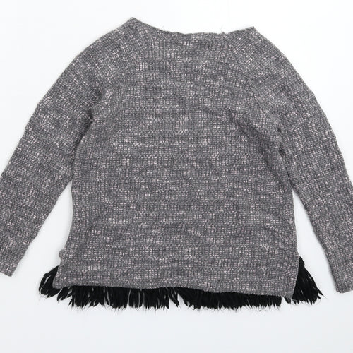 Jainco Girls Grey  Knit Pullover Jumper Size 9-10 Years