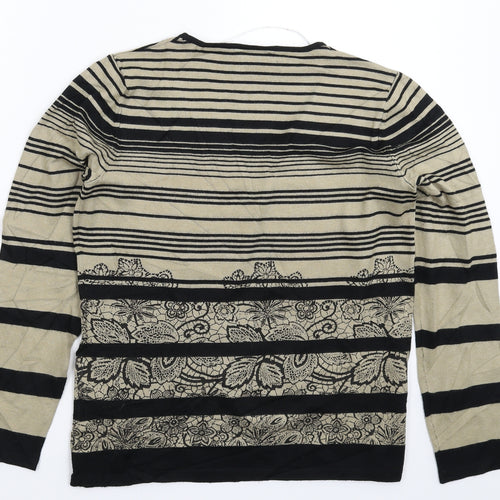 Oscar Womens Multicoloured Striped Knit Pullover Jumper Size S