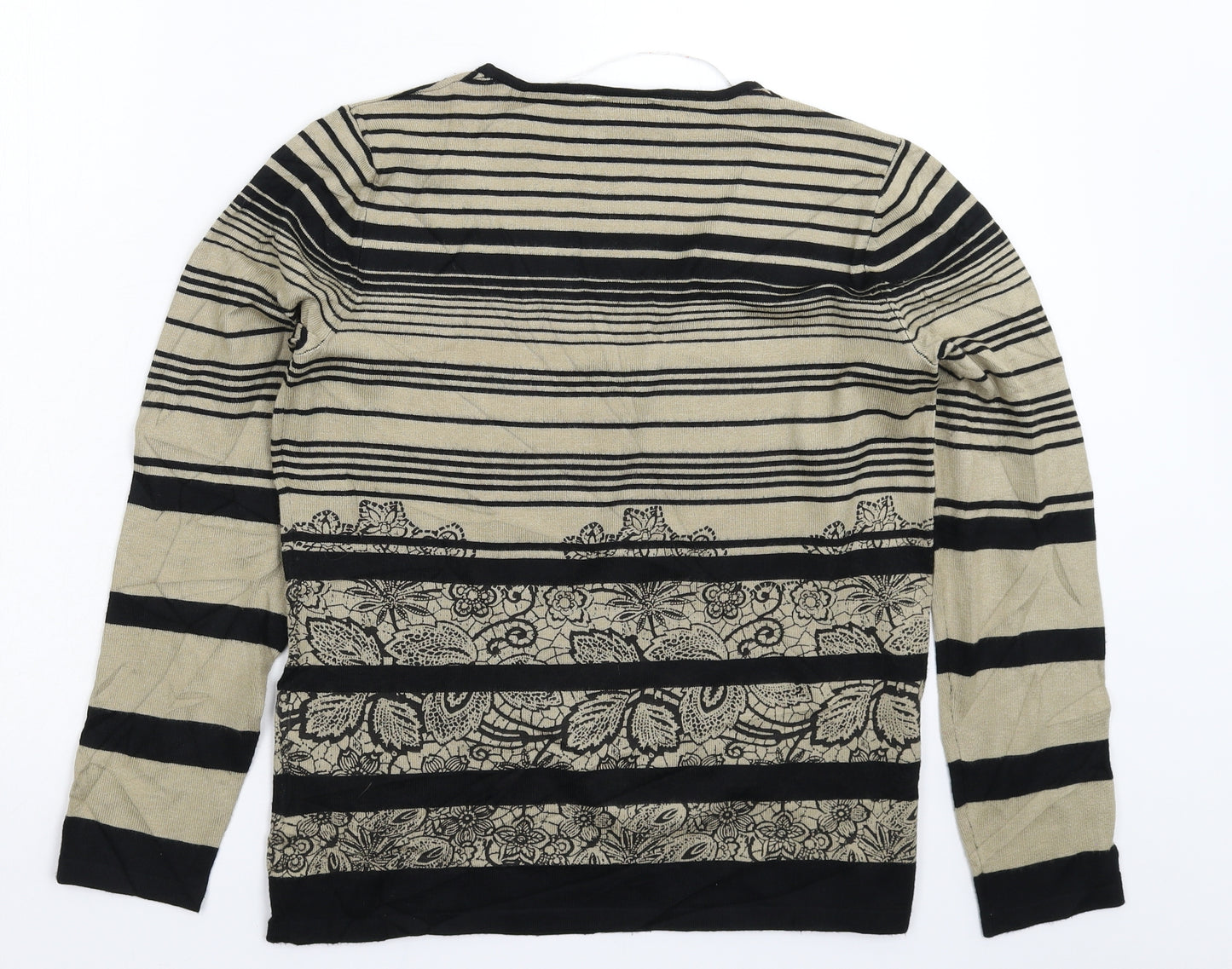 Oscar Womens Multicoloured Striped Knit Pullover Jumper Size S