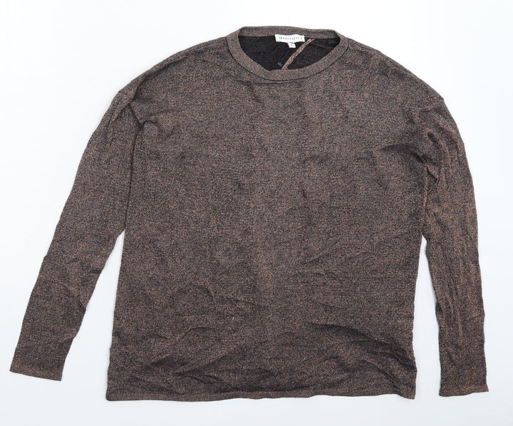Warehouse Womens Silver  Knit Pullover Jumper Size 8