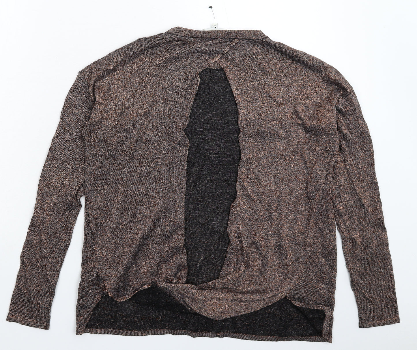 Warehouse Womens Silver  Knit Pullover Jumper Size 8
