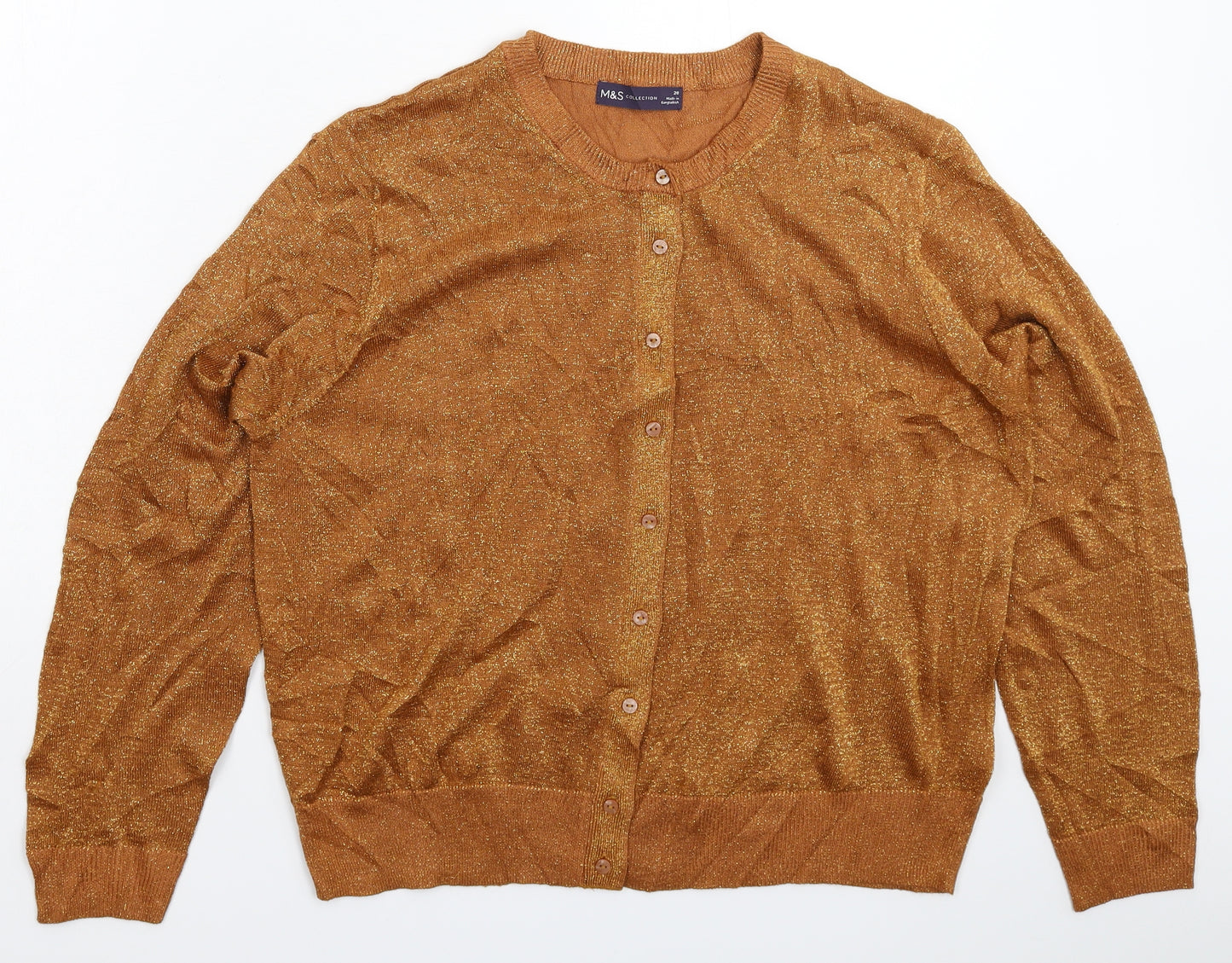 Marks and Spencer Womens Brown  Knit Pullover Jumper Size 20