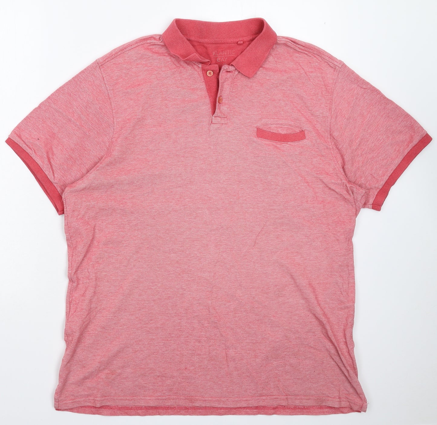 Atlantic Bay Mens Pink    Polo Size XL