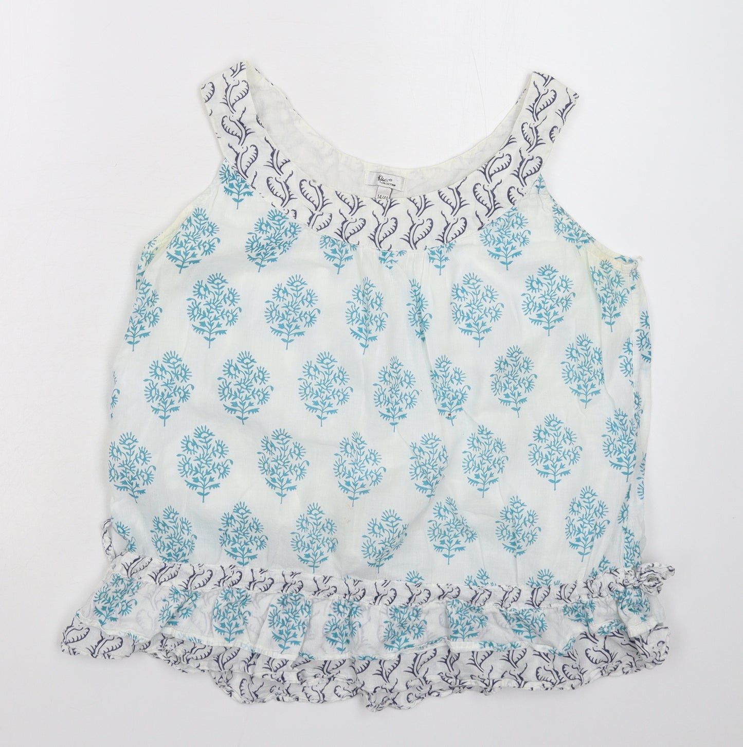 Klass Womens White   Basic Tank Size 14