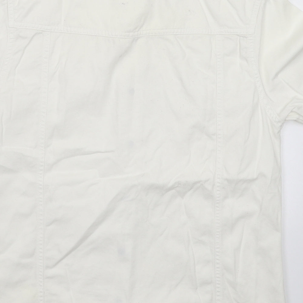Giani Feroti Womens White   Basic Button-Up Size M