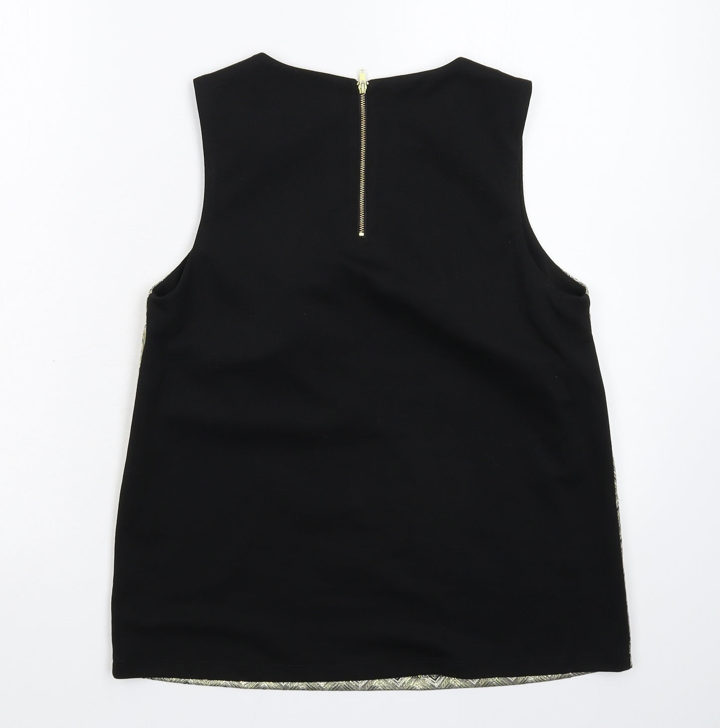 Warehouse Womens Gold Geometric  Basic Tank Size 12
