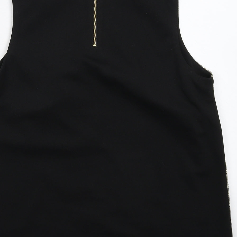 Warehouse Womens Gold Geometric  Basic Tank Size 12