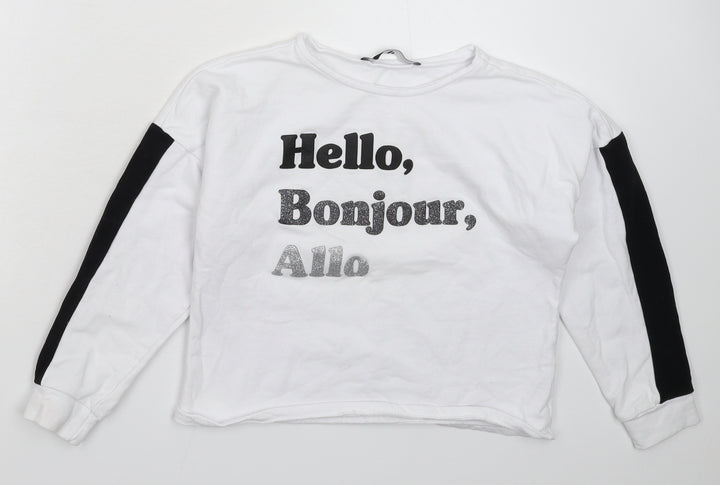 Very Girls White   Pullover Sweatshirt Size 9 Years