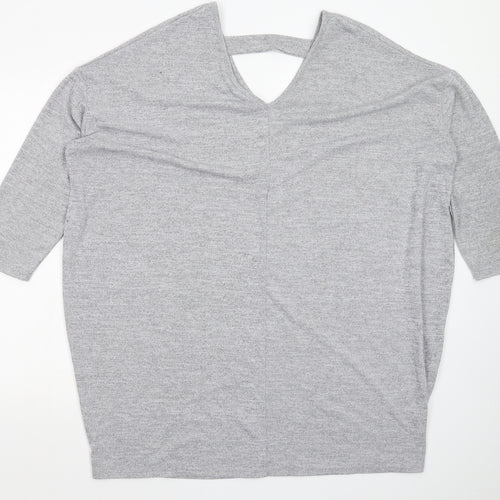 New Look Womens Grey  Knit Pullover Jumper Size 20  - Oversized