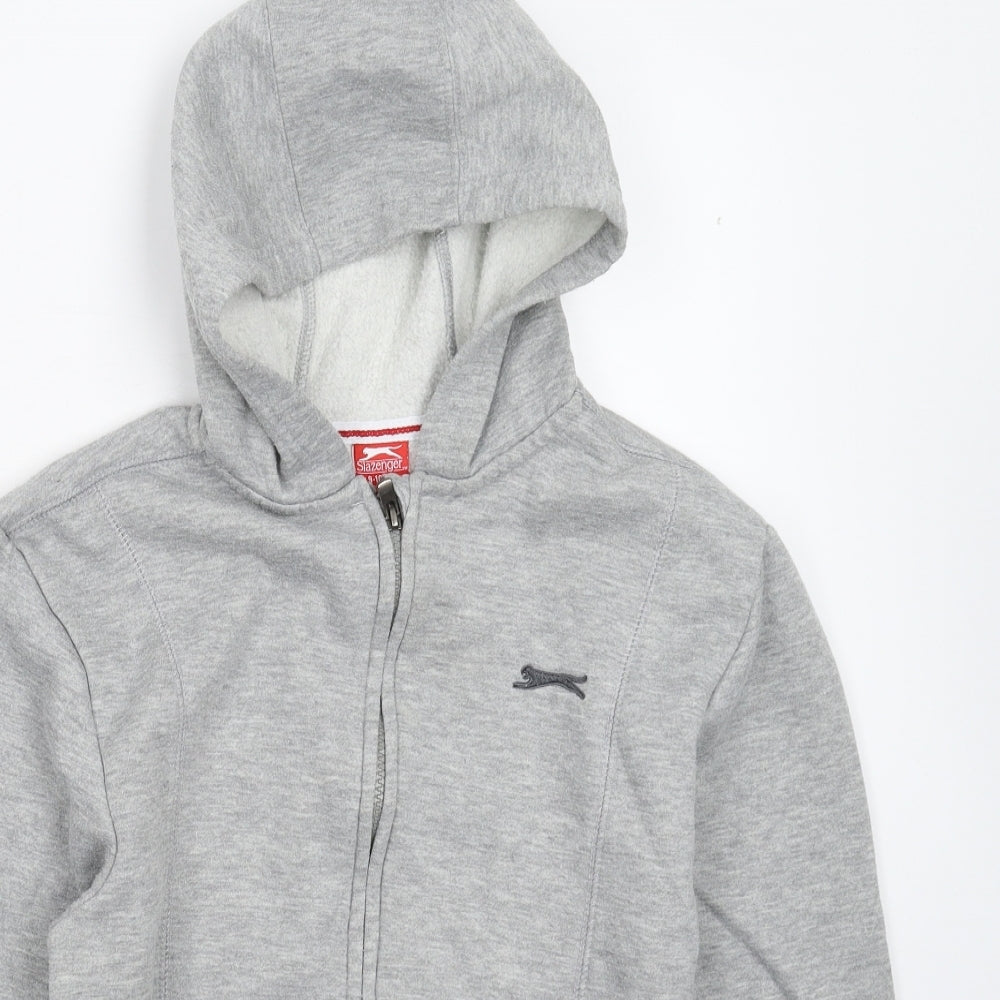 Slazenger Boys Grey   Full Zip Hoodie Size 9-10 Years