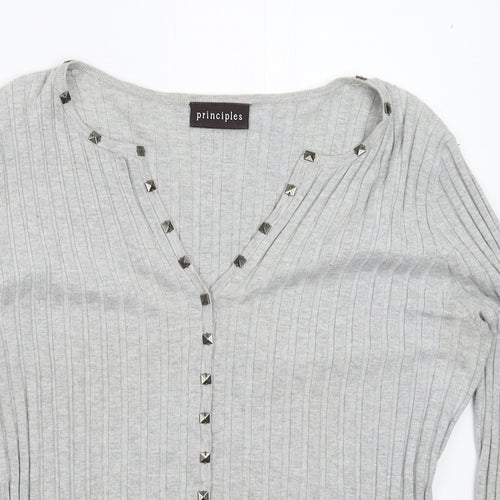 Principles Womens Grey  Knit Pullover Jumper Size 16