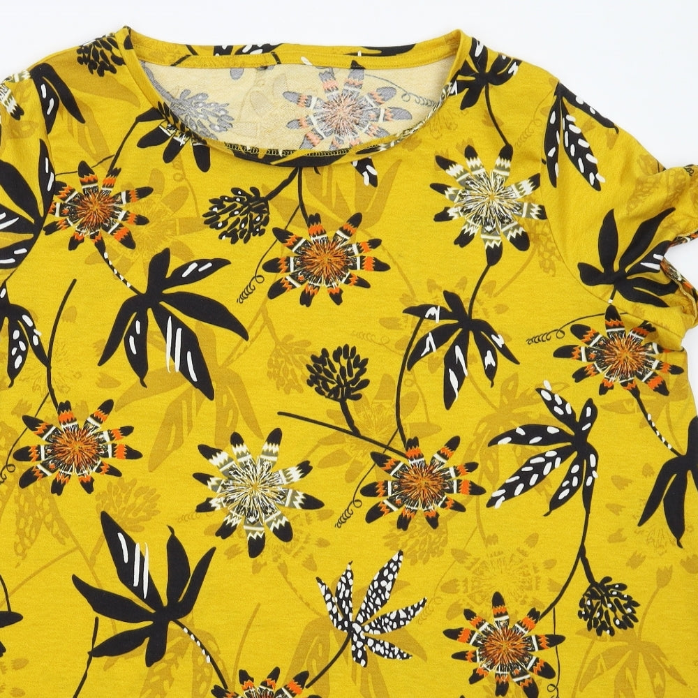 Preworn Womens Yellow Floral  Mini  Size 22