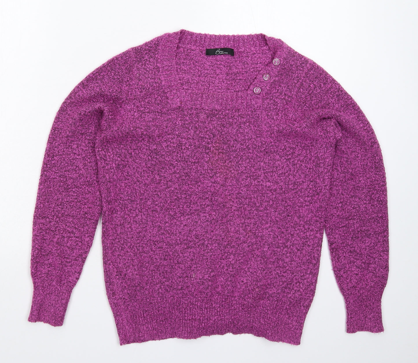 BM Womens Pink  Knit Pullover Jumper Size M