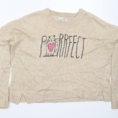 New Look Womens Beige  Knit Pullover Jumper Size 12  - Oversized