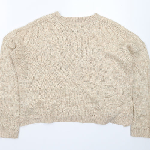 New Look Womens Beige  Knit Pullover Jumper Size 12  - Oversized