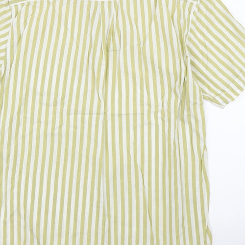 Stefanel Girls Green Striped  Tunic T-Shirt Size L