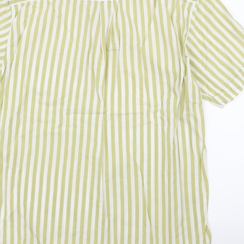 Stefanel Girls Green Striped  Tunic T-Shirt Size L