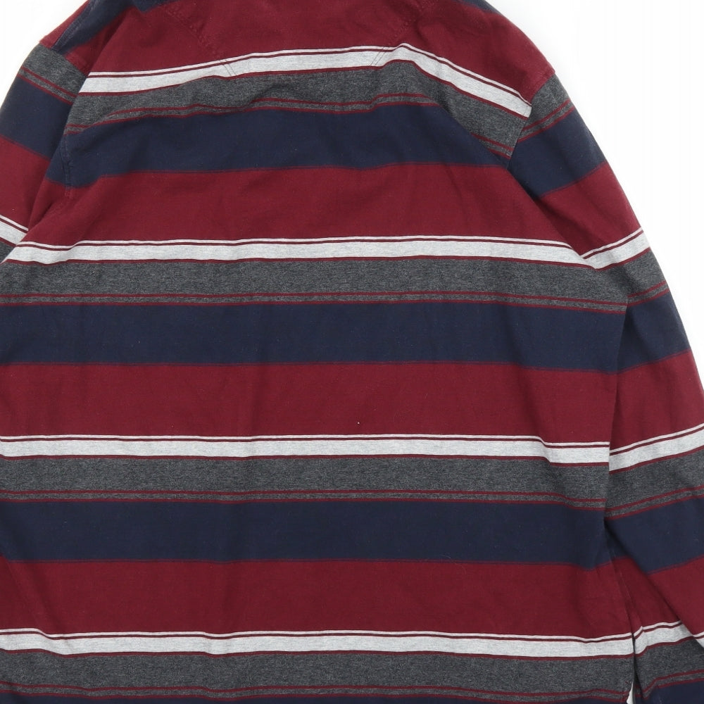 Blue Harbour Mens Purple Striped   T-Shirt Size L