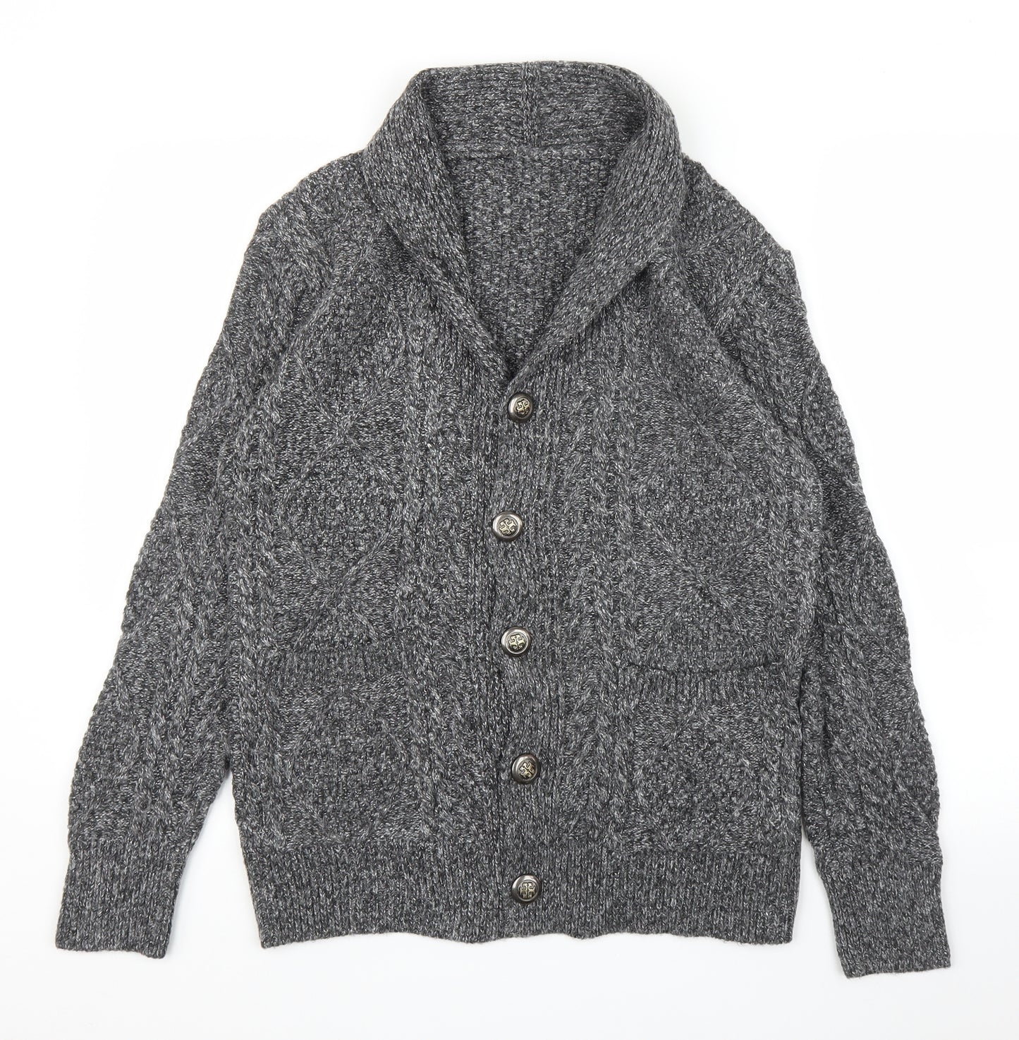 Preworn Mens Grey   Cardigan Jumper Size S