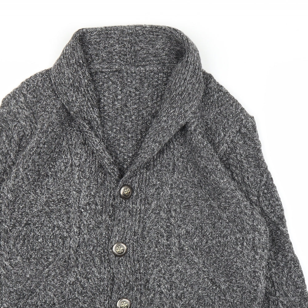 Preworn Mens Grey   Cardigan Jumper Size S
