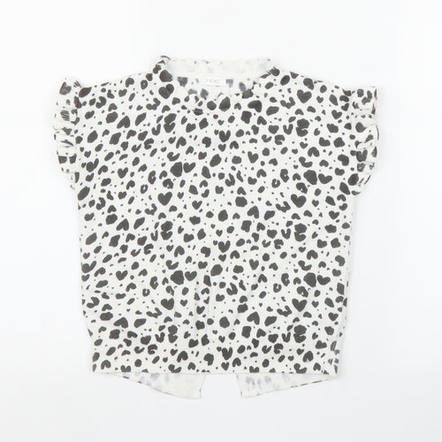 NEXT Girls White Animal Print  Pullover Jumper Size 9 Years  - Leopard print