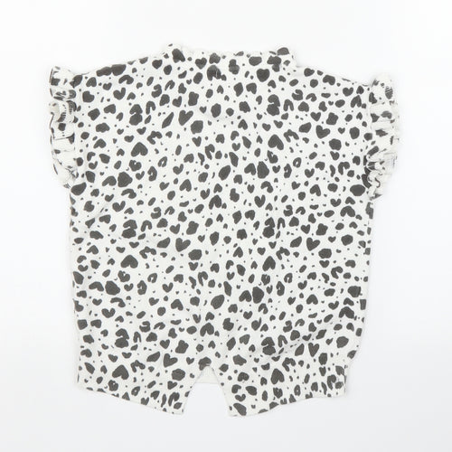 NEXT Girls White Animal Print  Pullover Jumper Size 9 Years  - Leopard print