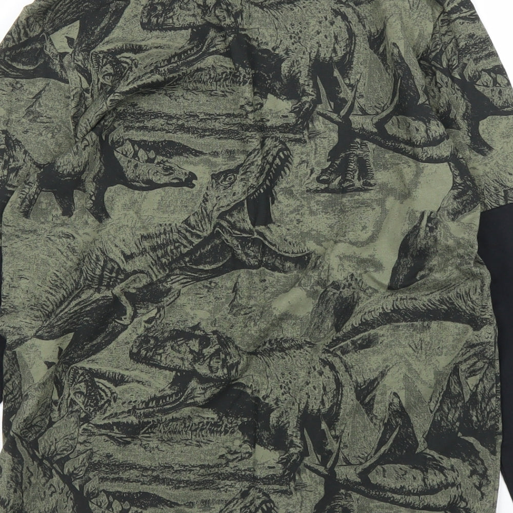 F&F Boys Green   Basic T-Shirt Size 9 Years  - Dinosaur
