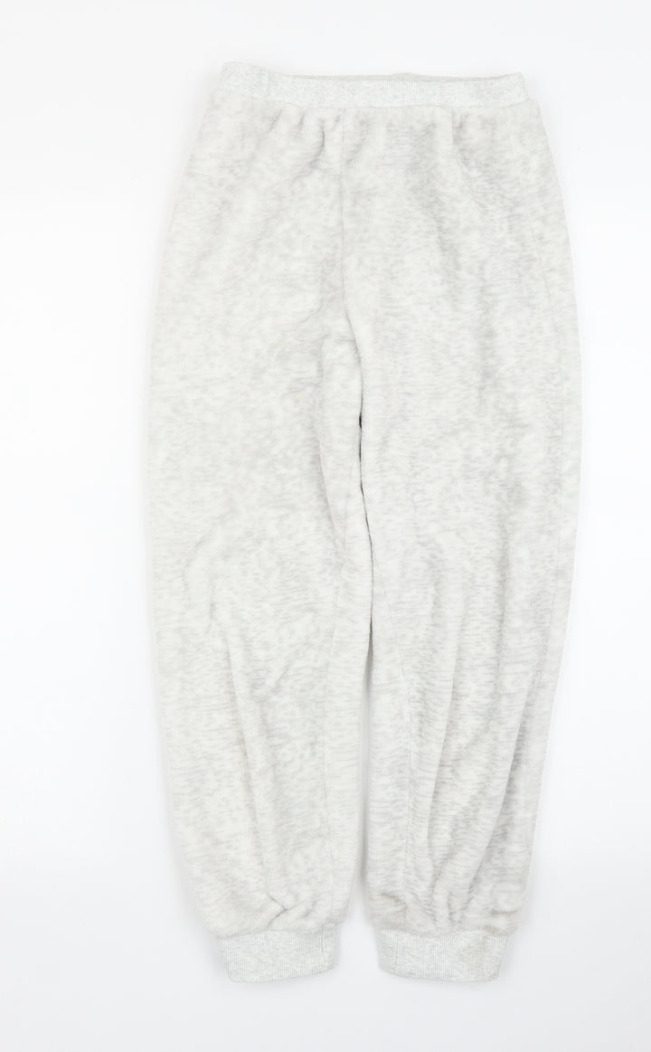 NEXT Girls Grey Animal Print Capri Pyjama Pants Size 9 Years - Leopard print