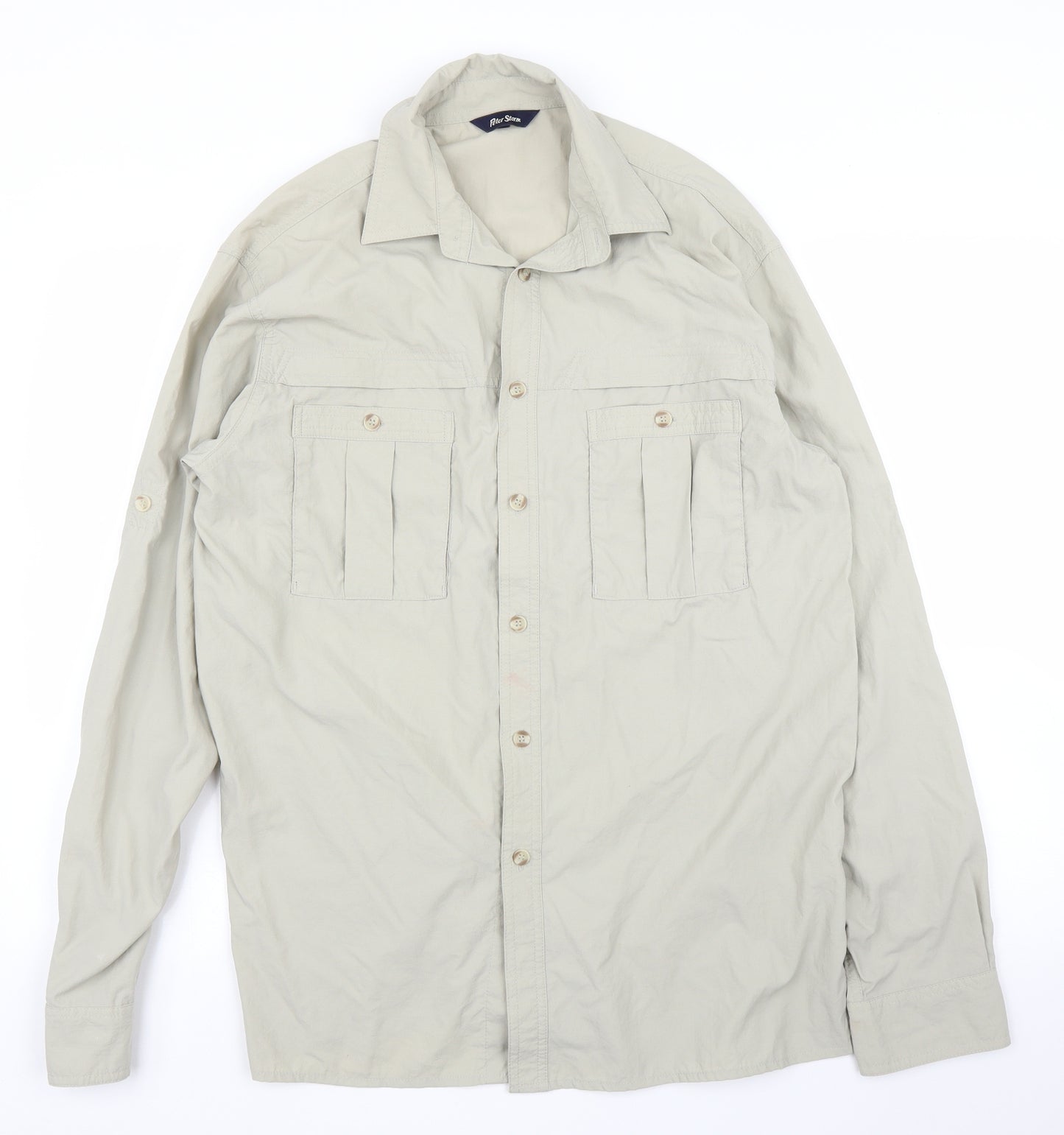 Peter Storm Mens Beige    Button-Up Size M