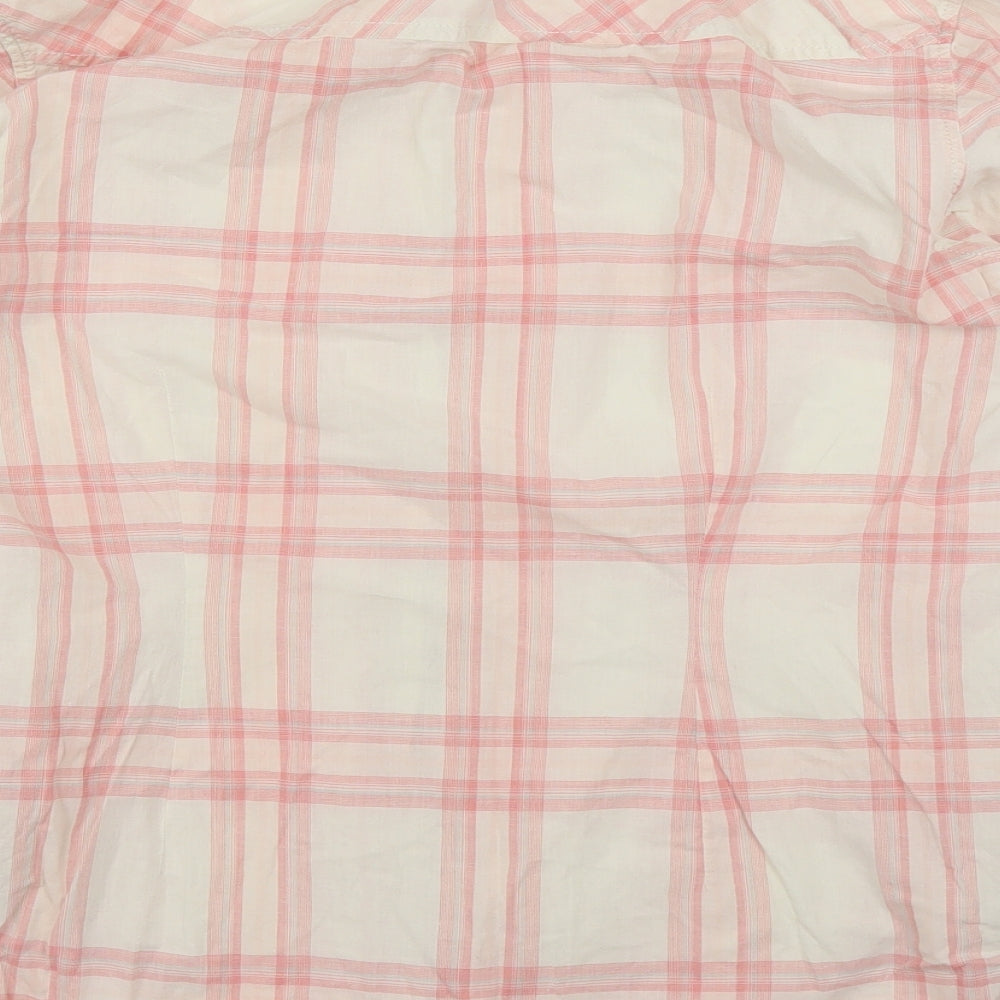 Peacocks Womens Pink Check  Basic Blouse Size 16