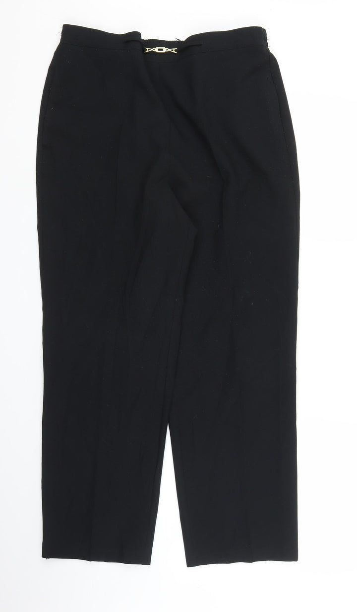 BHS Womens Black   Capri Trousers Size 12 L24 in