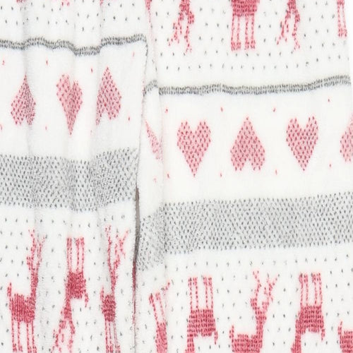 Preworn Womens White Fair Isle  Chemise Pyjama Pants Size M
